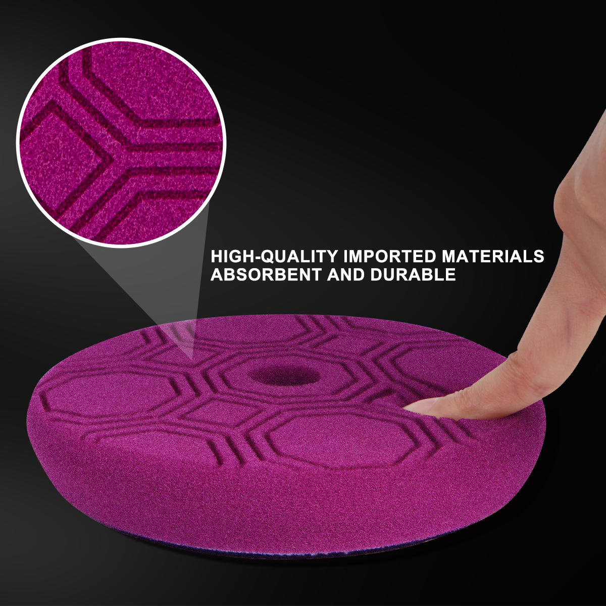 BATOCA Polishing Sponge,5-Piece Set Polishing/Wax Sponge,Car Polishing Sponge