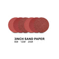3 inch sandpaper set of 6 pieces--thin style,grits 80#/120#/240#