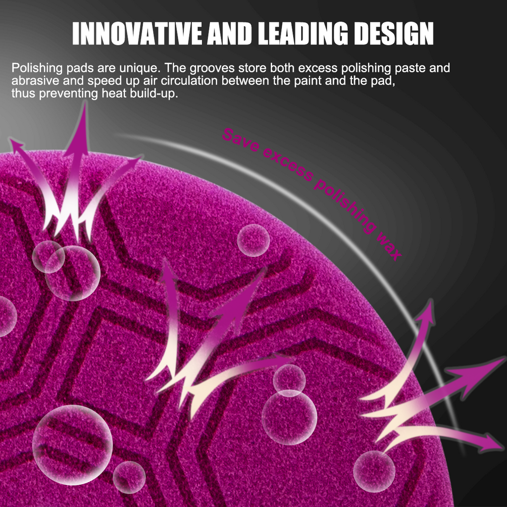 BATOCA Polishing Sponge,5-Piece Set Polishing/Wax Sponge,Car Polishing Sponge