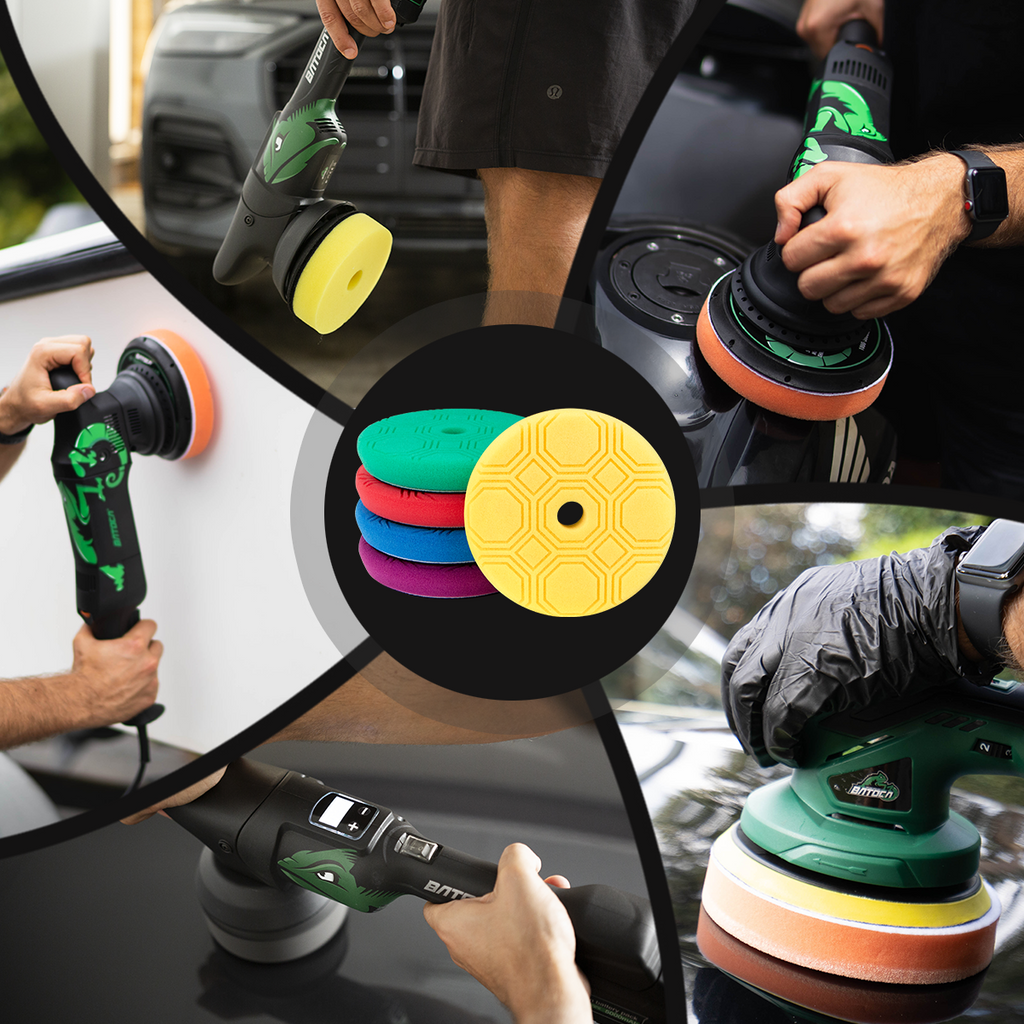BATOCA Polishing Sponge,5-Piece Set Polishing/Wax Sponge,Car Polishing Sponge