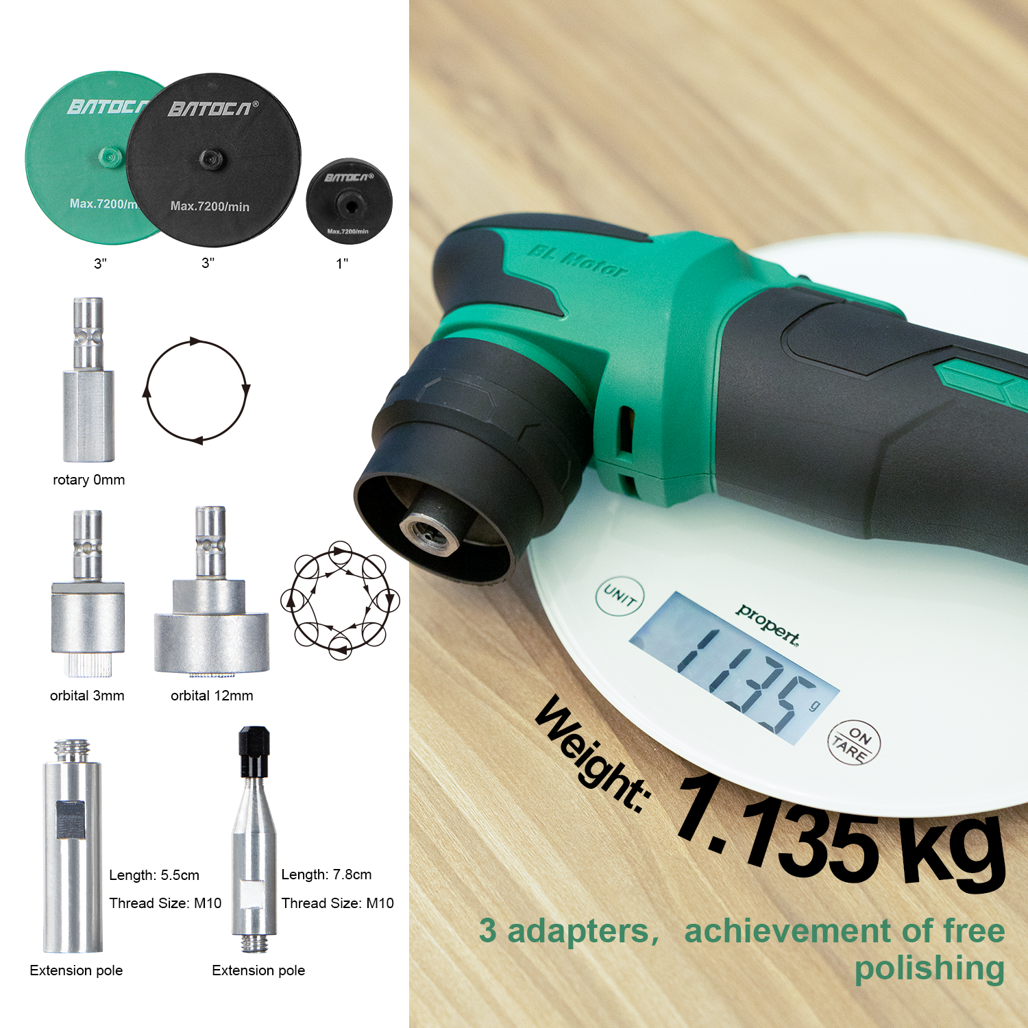 BATOCA S4 Cordless Polisher for Detailed Polishing--S4