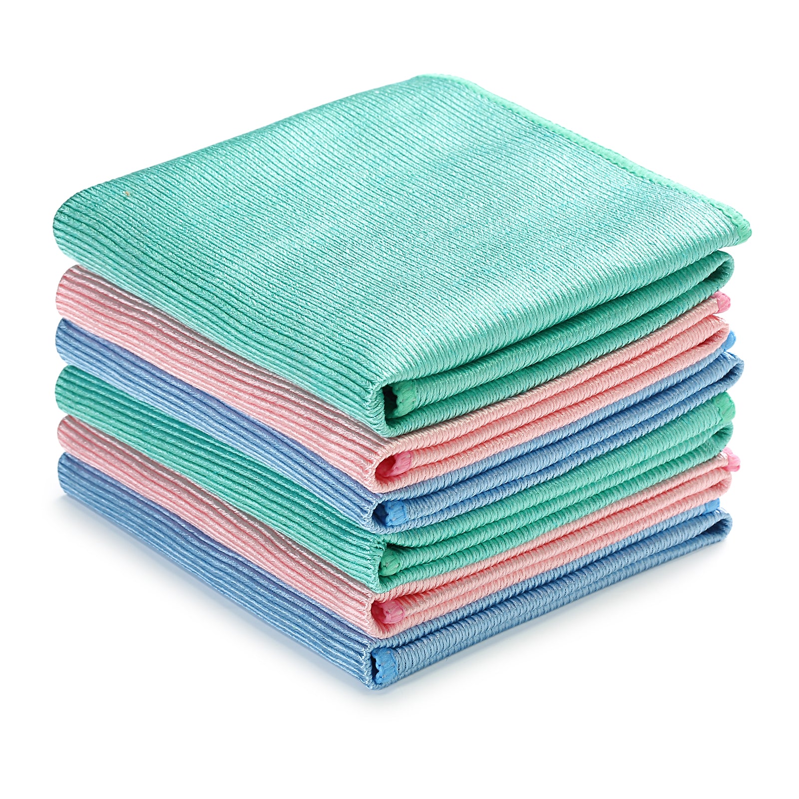 BATOCA 16" x16” Microfiber Glass Cleaning Clothes 6 Pack