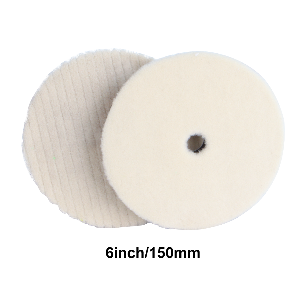 Wool polishing pad 2 piece set for BATOCA polisher(2 types of wool pads: coarse and fine)