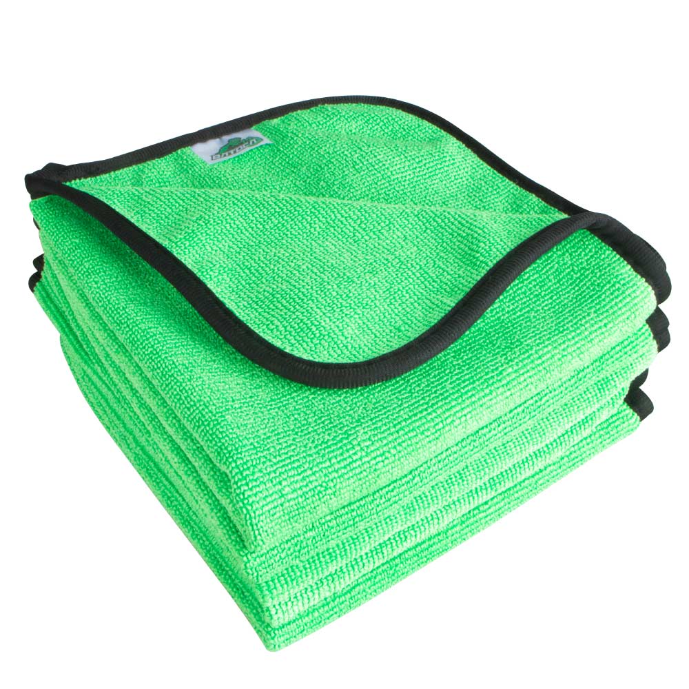 BATOCA 5pks Never Lint Microfiber Polishing Cloths (Green)