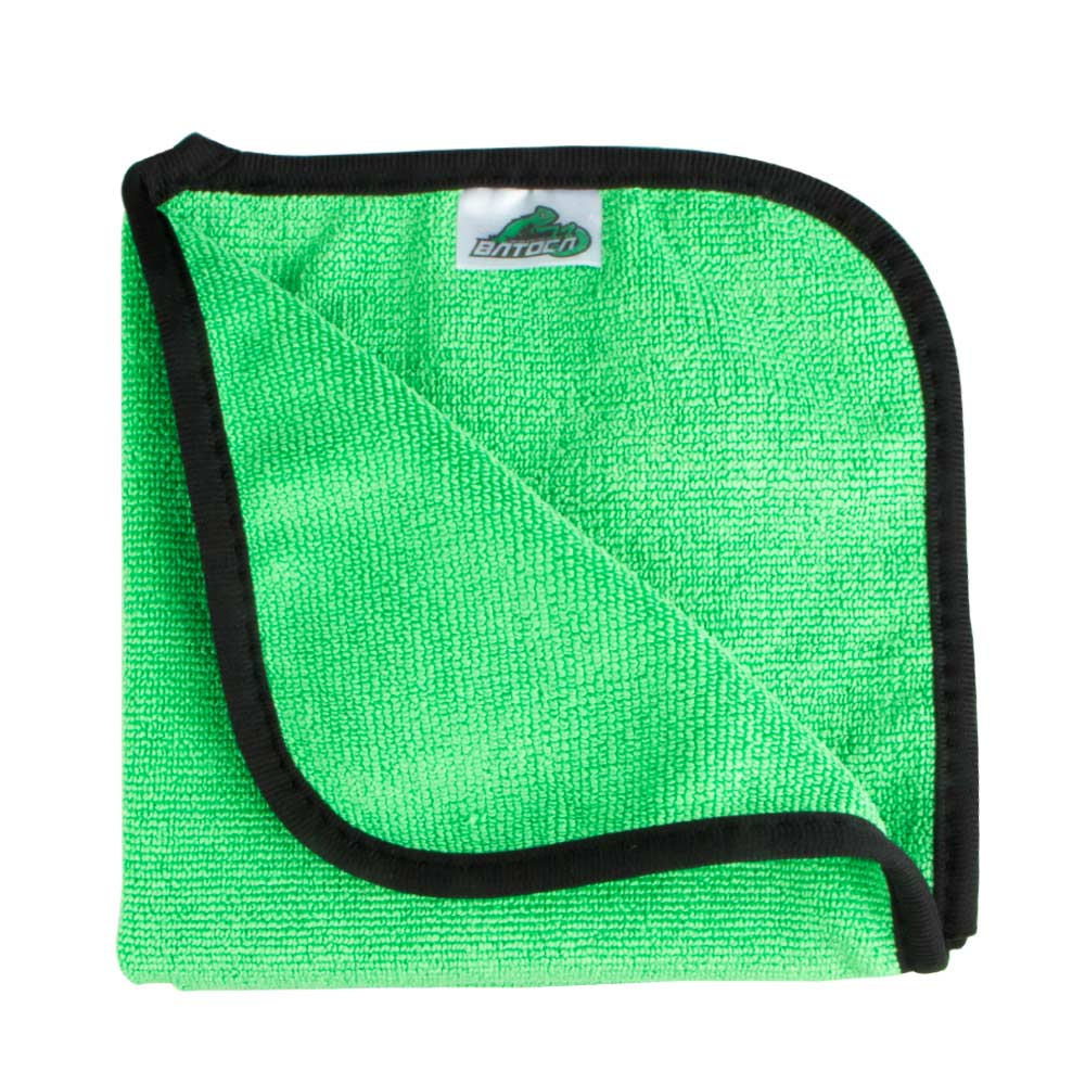 BATOCA 5pks Never Lint Microfiber Polishing Cloths (Green)