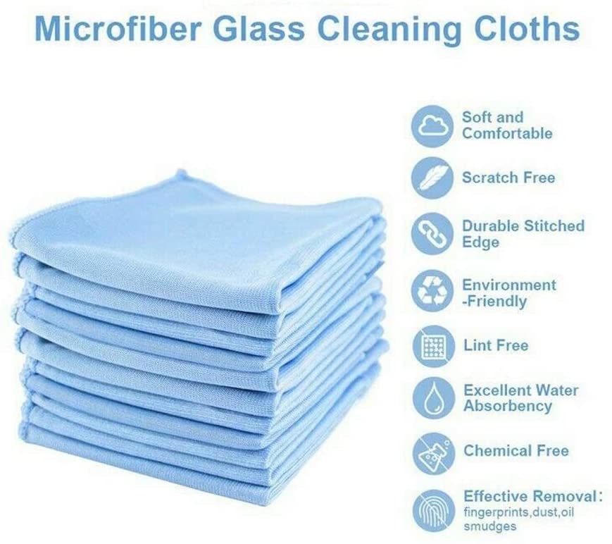 BATOCA 16" x16” Microfiber Glass Cleaning Clothes 6 Pack