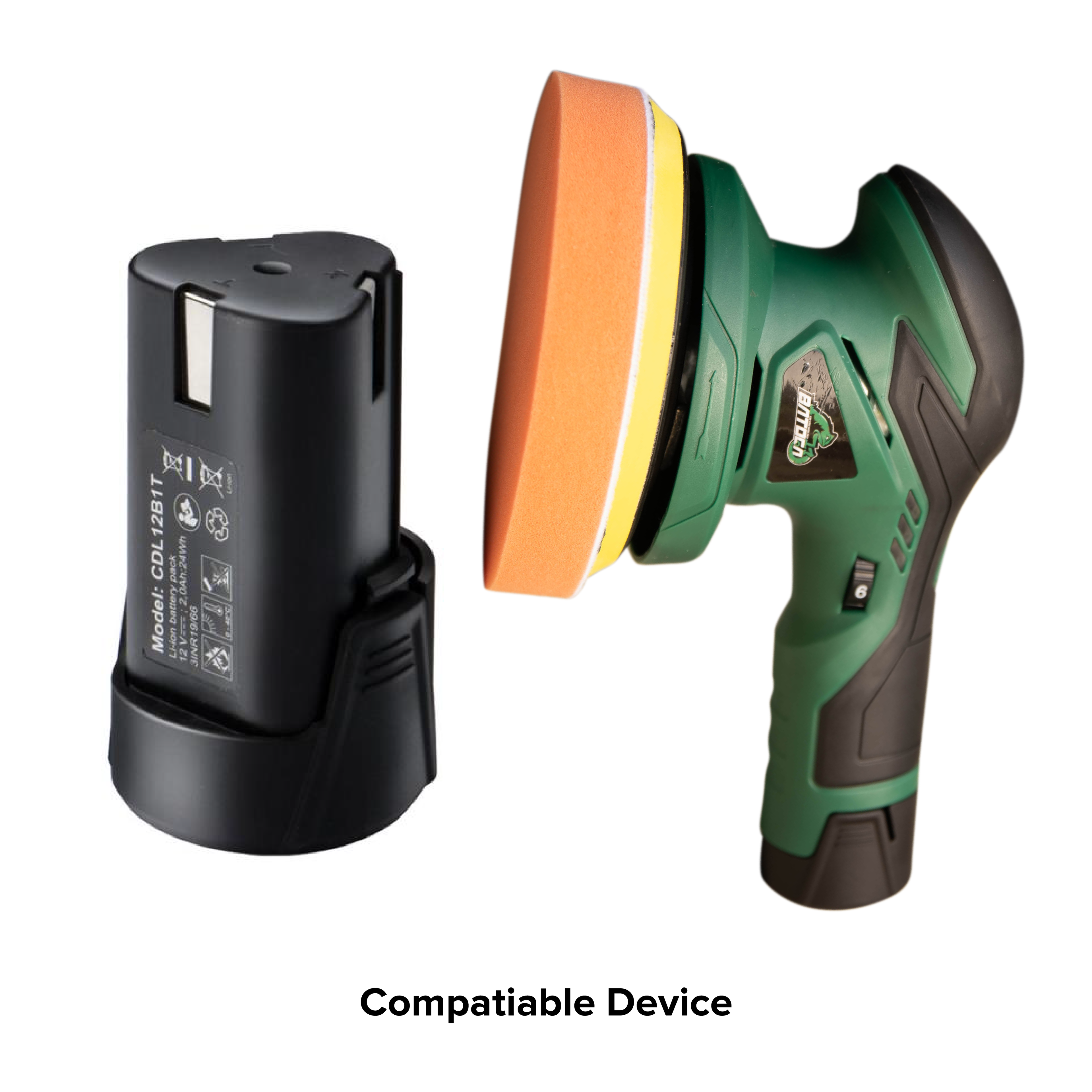 BATOCA 12V 2Ah Lithium Battery(Type A) for Polisher S1/S3